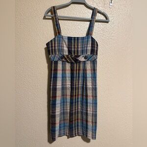 MADISON LEIGH Linen Blend Dress Size 6 Adjustable‎ Straps Y2K